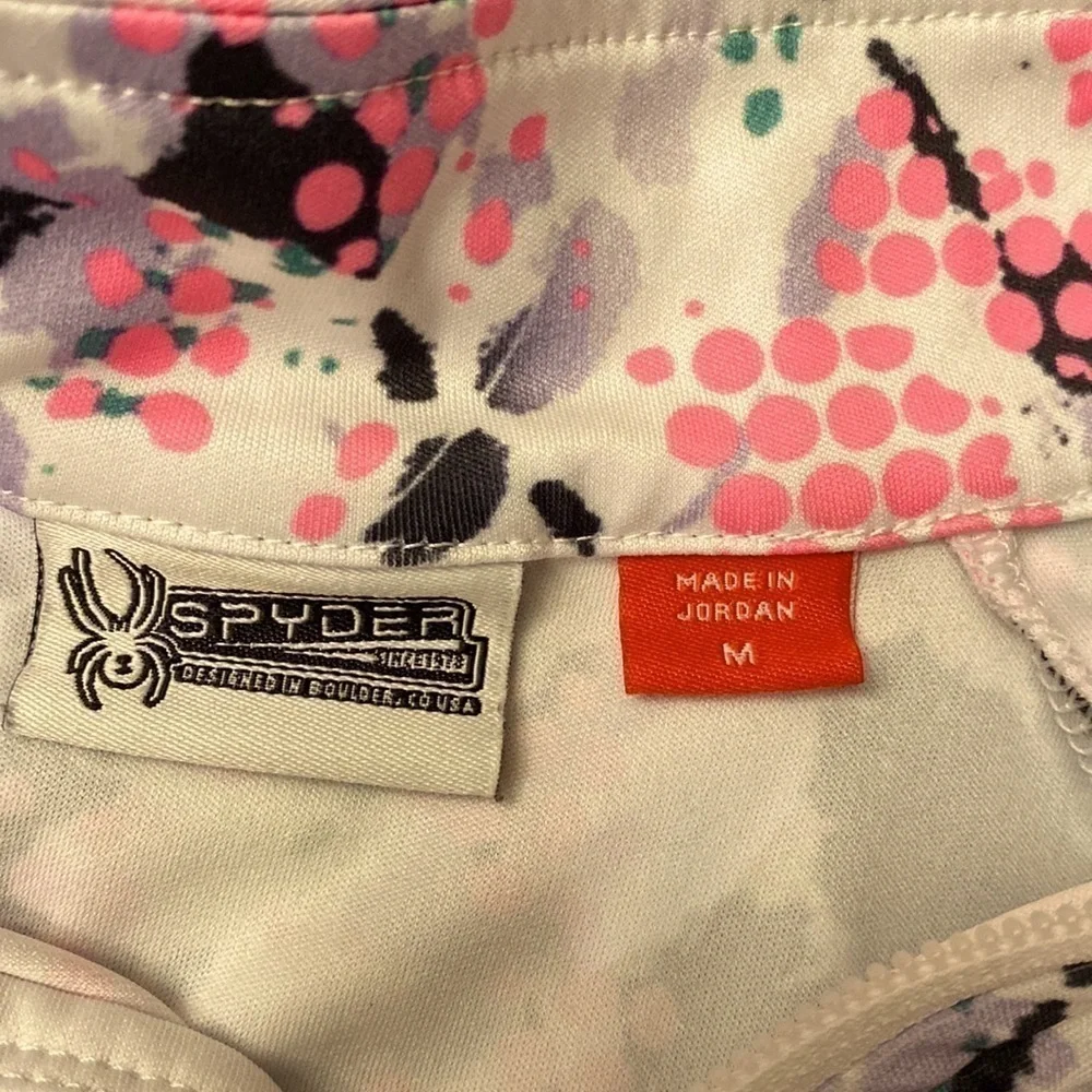 𝅺SPYDER youth half popover with paint‎ spatter design size Youth M